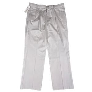 New Dockers Pleated Signature‎ Khaki Mens 36x30 Tan Lux Cotton Stretch Pants